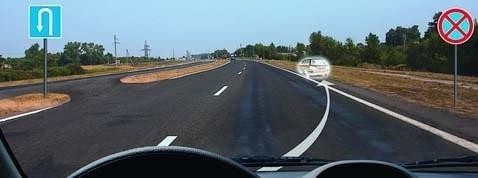 Is a right turn onto a dirt road allowed?