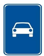 In the presence of this road sign: