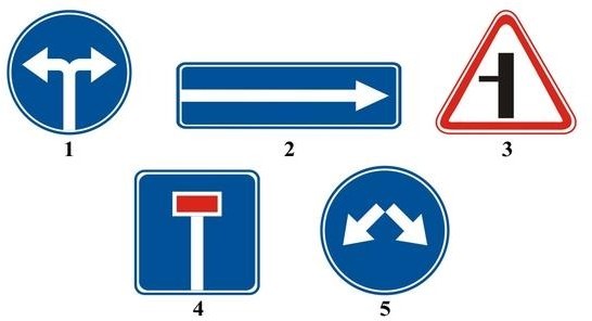 Which of the signs is called "End of One-Way Road"?