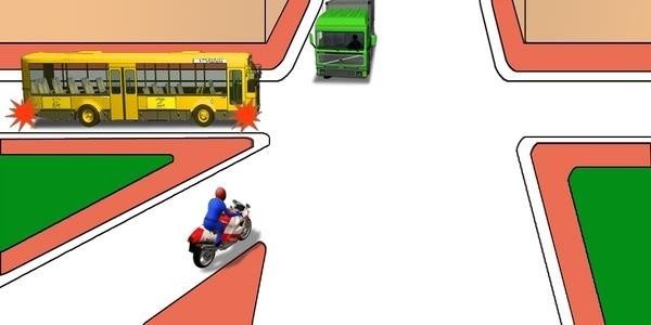 В каком ответе правильно указана очередность проезда?