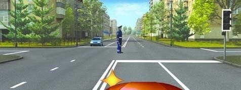 При выполнении поворота налево в данной ситуации следует: