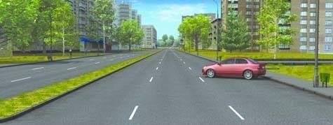 Is stopping allowed in the manner the vehicle is positioned?
