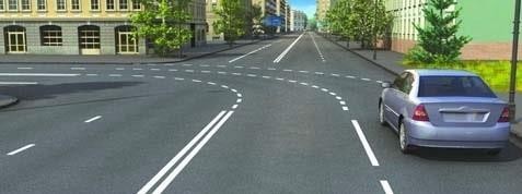 These broken line markings in the intersection area indicate