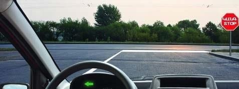 Can you continue driving after the sign?