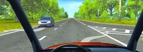 Which driver is allowed to cross the solid marking when stopping?