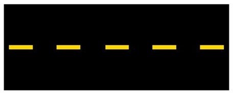 With which of the road signs can the yellow broken line marking be used?
