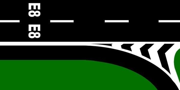 Is it allowed to enter a guidance island marked with wide white lines?