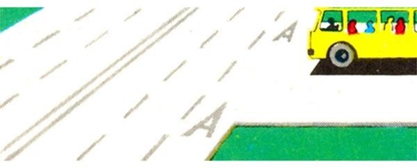Is it allowed for a bus driver traveling on a tourist route to enter the zone marked with "A" given the presence of the specified marking?