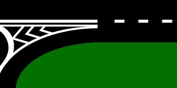 What does the marking in the form of a broken wide line indicate?