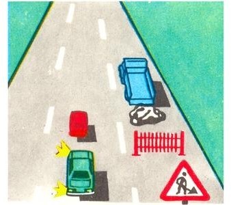 Разрешается ли водителю зеленого автомобиля выполнить обгон?